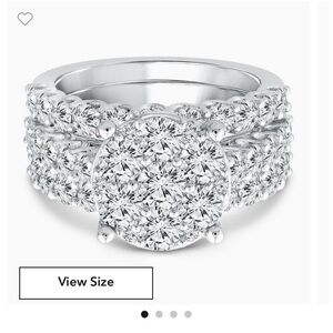 Diamond 4 carat 10k white gold bridal set